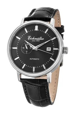 Produktbild von Eichmüller RE7005 Automatikuhr Schwarz Lederband 42 mm