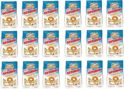 Produktbild von 18x Divella Ottimini Integrali Vollkornkekse 400g Biscuits Cookies italienische Kekse