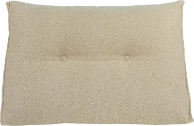 Produktbild von Pillows24 - Rückenkissen für Bett & Sofa mit abnehmbarem, waschbarem Bezug [ 160 cm/Beige/Boucle ] Bequemes Keilkissen und Lesekissen fürs Bett