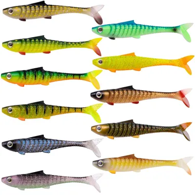 Produktbild von Zeck UBS Rippler - Gummifische, Länge / Packungsinhalt:20cm / 2 Stück, Zeck Farbe:Motoroil