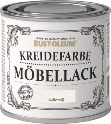 Produktbild von Rust Oleum Shabby Kreidefarbe Möbellack Kalkweiss mattes Finish 125ml