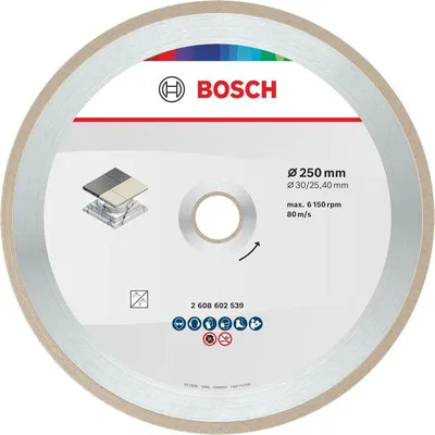 Productafbeelding van Keramische doorslijpschijf, 250 x 7 mm, boordiameter 30/25,40 mm