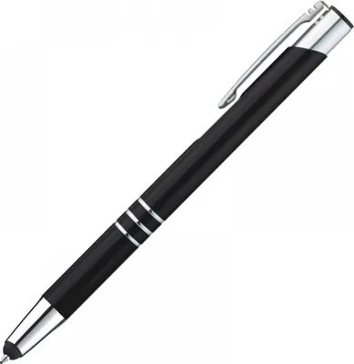 Produktbild von Touchpen Kugelschreiber aus Metall / Farbe: schwarz