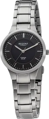 Produktbild von Regent Damen Uhr Metall Armbanduhr Metallarmband Analog silber D2URBA711