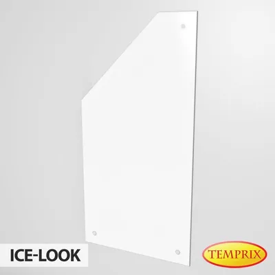 Produktbild von Wärmeschutz aus Glas | Hitzeschutz Ice Look Halmstad Links 1000 x 500 x 6 mm | Wandhitzeschutz Funkenschutz Glas Möbelschutz Wandschutz