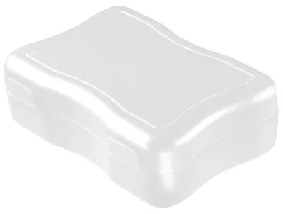 Produktbild von Brotdose "Wave" groß – BPA-freie Lunchbox mit Klickverschluss - Nachhaltige Pausenbox  Germany für Kinder in Schule & Kindergarten - Weiß