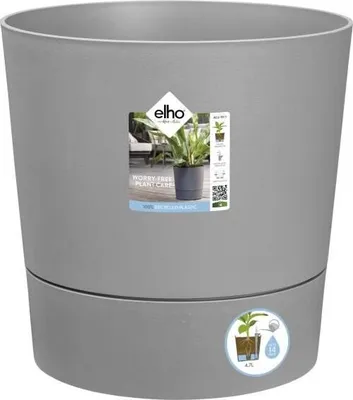 Produktbild von ELHO - Blumentopf - Greensense Aqua Care Round 35 - Light Cement - Innen/Außen - Ø 34,5 x H 34,1 cm