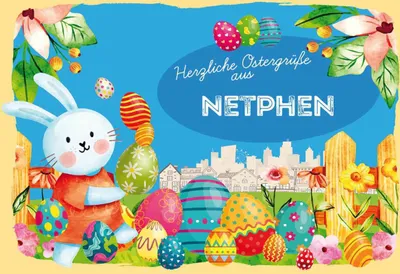 Produktbild von vianmo Holzschild 20x30 cm Ostergrüße NETPHEN Ostern