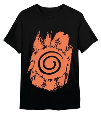 Obrázok produktu pre Tričko Naruto Shippuden s retro logom, čierna farba, veľkosť L