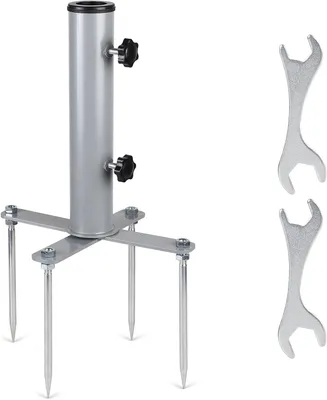 Productafbeelding van Parasolstandaard grondpen φ54 mm, verstelbaar, 3 PVC-verloopringen, voor parasols