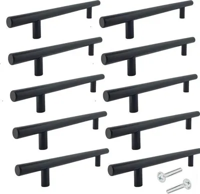 Productafbeelding van BY MJM Denver meubelgreep mat zwart 128mm boormaat – 20 stuks