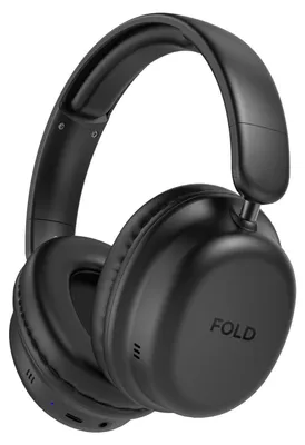 Produktbild von Vultech HBT-30BK Over-Ear Wireless Kopfhörer Bluetooth 5.4 ANC, Klappbar, Mikrofon, Type-C, 12 Stunden, Schwarz