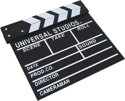 Produktbild von Famanu Filmklapper Handgemacht aus Holz - 30 x 27 cm - Natürliches Holz