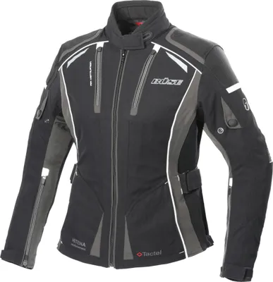 Produktbild von Büse Linda Damen Motorrad Textiljacke, schwarz/grau, 40