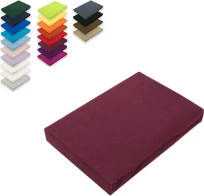 Produktbild von Topper Jersey Spannbettlaken 200x220 cm Bordeaux