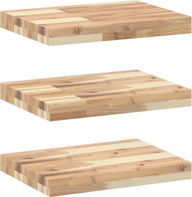 Produktbild von vidaXL Schweberegale 3 Stk. 60x30x4 cm Massivholz Akazie Unbehandelt