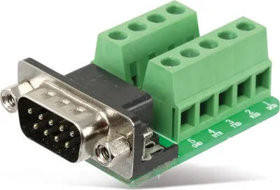 Zdjęcie produktu dla Adapter Sub-D, 9-stykowy, wtyk / zaciski śrubowe
