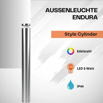 Produktbild von Ledvance Endura Style Cylinder 800 6W Edelstahl LED Stehleuchte 4058075205390
