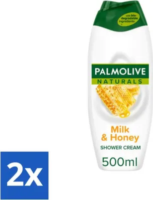 Image de Palmolive Naturals - Crème de douche - Lait & Miel - 500 ml - Pack avantage - 2 pièces