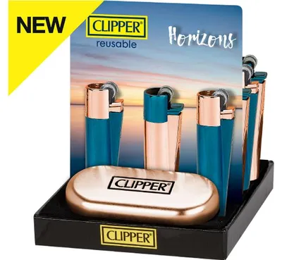 Produktbild von Clipper Metall Feuerzeug: Horizon - 12er Display