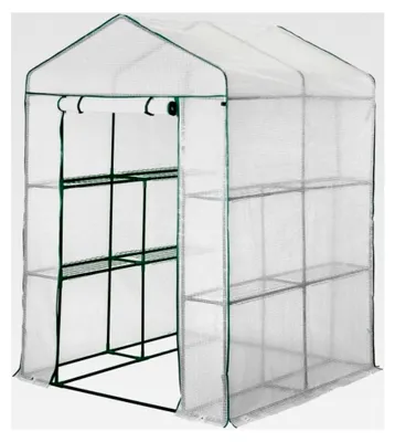 Produktbild von Begehbares Gewächshaus mit Gitterfolie B 140 x H 200 x T 140 cm