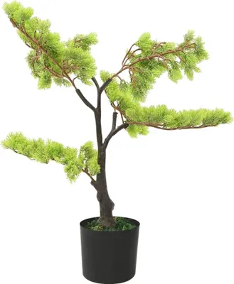 Obrázek produktu pro vidaXL Umělá bonsaj cypřiš s květináčem 60 cm zelená