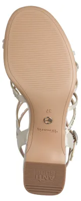 Produktbild von Tamaris Damen Sandalette mit Strass und Blockabsatz 1-28341-46, Größe:38 EU, Farbe:Weiß
