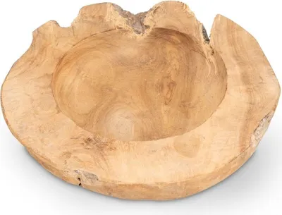 Produktbild von Teak Holzschale, Größe ca. 30 x 30 cm, handgefertigt | Holzschale