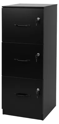 Hängeregistraturschrank, 3 Schubladen, 103x40x40 cm, schwarz