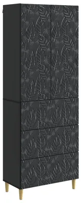 Obrázok produktu pre Sada skríň 2 pcs Čierna 66 x 34,5 x 90 cm Kompozitné drevo
