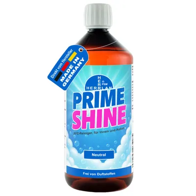 Produktbild von HERRLAN® Kfz-Reiniger - PrimeShine ohne Duftstoffe - für innen und außen - 1000 ml