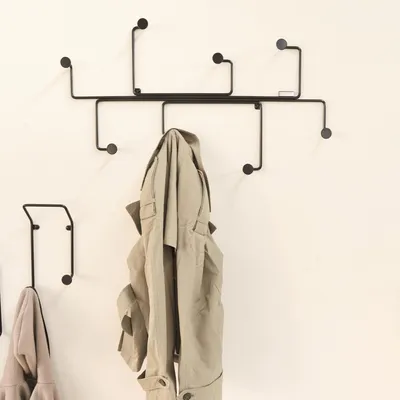 Produktbild von MyWIRE Wandgarderobe "Kamp1" - schwarz