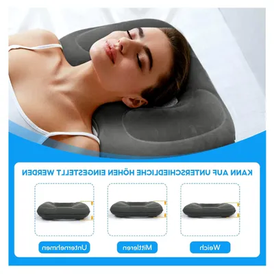 Produktbild von Aufblasbares orthopädisches Sitzkissen für Bürostühle, Anti-Hämorrhoiden mit Aufbewahrungstasche, ergonomisches Sitzkissen für Zuhause, Büro oder Auto (Grau)