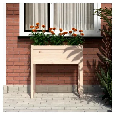 Produktbild von Pflanzkübel aus massivem Kiefernholz 78x40x81 cm für Garten, Balkon und Terrasse