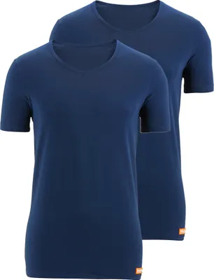 Produktbild von Bruno Banani 2er Pack WARM UP Unterhemd / Shirt Kurzarm T-Shirt für jeden Anlass, Perfekte Passform, Mit elegantem V-Ausschnitt
