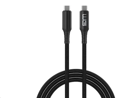 Obrázek produktu pro WG - Datový kabel Type-C na Type-C, 1 metr, 5 A, 240 W, 40Gbps, USB4, černá