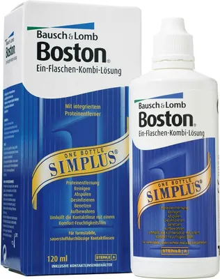 Produktbild von Bausch & Lomb Boston Simplus 120ml, Kontaktlinsenlöschung, 120 ml, Weiche Linse, Unisex, 1 Stück(e)