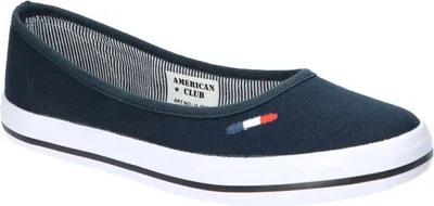 Produktbild von AMERICAN CLUB LH98 Originelle Damen Ballerinas, modische Slip-On Ballerinas, luftige Canvas Sneaker Marineblau/Weiß 36