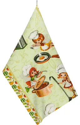Obrázok produktu pre Kuchynská utierka 1 ks - 50x70 cm - zelená, oranžová