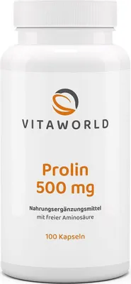 Produktbild von Vitaworld Prolin 500 mg | 100 Kapseln | vegan