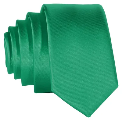 Produktbild von DonDon schmale grasgrüne Krawatte 5 cm glänzend
