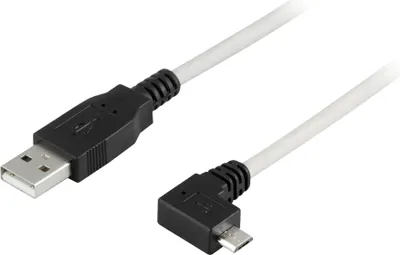 Produktbild von Deltaco USB-302C, 2 m, USB A, USB A/Micro-USB B, USB 2.0, Grau