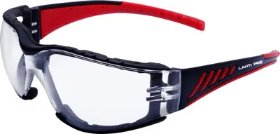 Zdjęcie produktu dla Przezroczyste okulary ochronne z pianką, odporność mechaniczna "FT", CE, Lahti