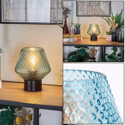 Produktbild von Giugliano Tischlampe aus Metall/Glas in Schwarz/Blau