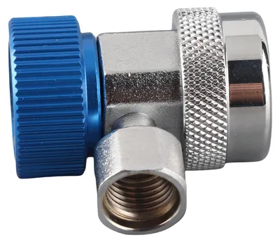 Produktbild von R134A/C Niedrigdruck-Hochdruck-Schnellkupplung für Klimaanlagen – Adapter für Absaugventilkern (blau)