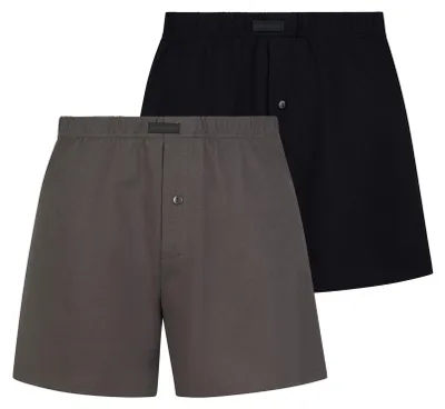 Immagine prodotto di Bruno Banani, confezione da 2 boxer da uomo, modello comodo, in cotone, colore antracite e nero
