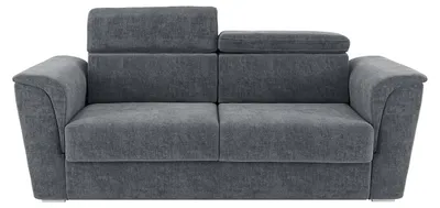 Produktbild von Schlafsofa mit Matratze 3-Sitzer - Strukturstoff - Anthrazitgrau - Liegefläche 140 cm - Matratze 14 cm - RIZORA