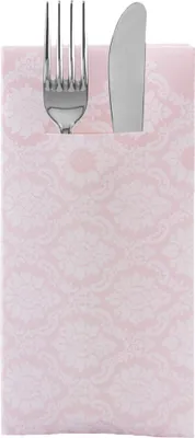 Produktbild von Sovie HORECA Besteckserviette Mandy in Altrosa aus Linclass® Airlaid 40 x 40 cm, 1/8 Falz, 100 Stück - Ornamente