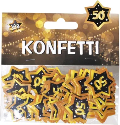 Productafbeelding van Confetti cijfer 50 - 14 g - Strooidecoratie - Tafeldecoratie - 50e verjaardag