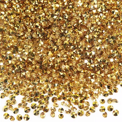 Productafbeelding van Acryl Kristallen Diamanten - Strooidecoratie - Voor Tafeldecoratie - 5000 stuks - 4 mm - Goudkleurig